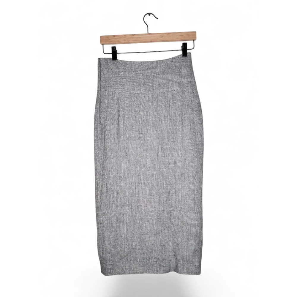Whistles Wool Blend Pencil Midi Skirt in Gray Size 2